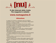 Tablet Screenshot of numagazine.it
